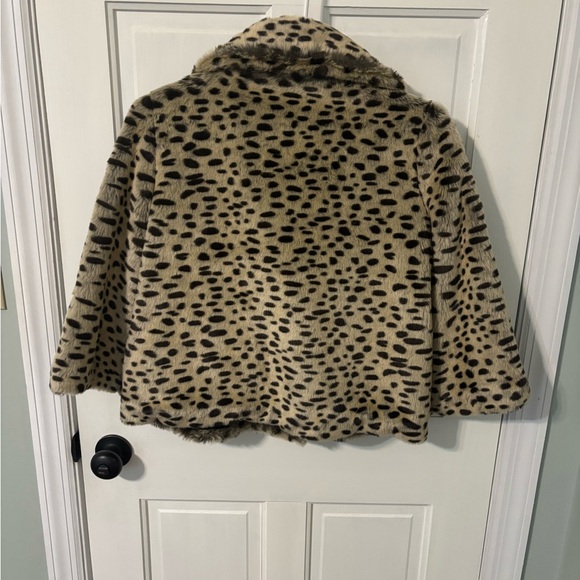 EUC Womens Faux Fur Evening Jacket XS Cheetah Old Money Upper Class Animal Print - Picture 9 of 12